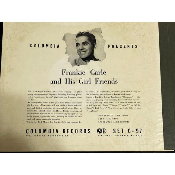 VTG Columbia Records Frankie Carle and His Girlfriends Set C-97 1940's - Picture 2 of 2